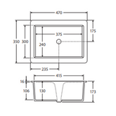 Fienza Koko Undermount Basin - 470 x 350mm | Gloss White